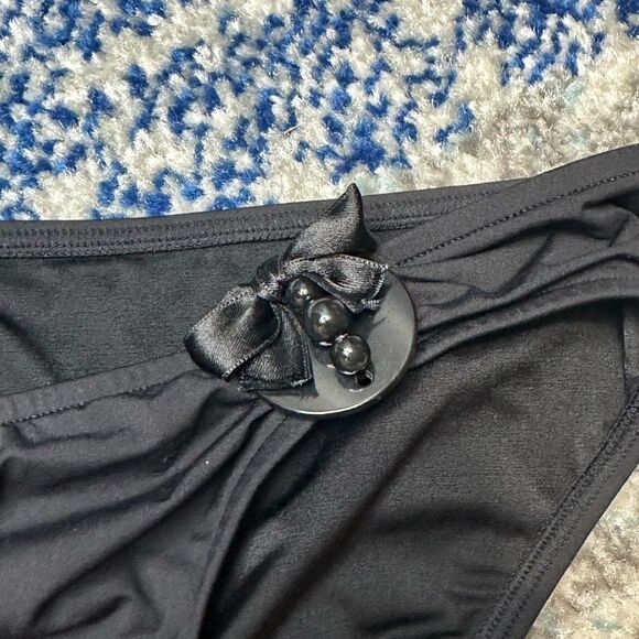 Andres Sarda Ruched Beaded Ellen Bikini Black 34b - Picture 8 of 13